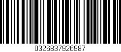 Código de barras (EAN, GTIN, SKU, ISBN): '0326837926987'