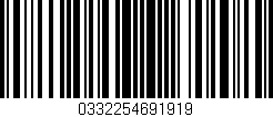 Código de barras (EAN, GTIN, SKU, ISBN): '0332254691919'