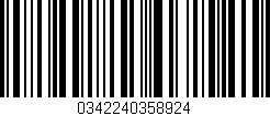 Código de barras (EAN, GTIN, SKU, ISBN): '0342240358924'