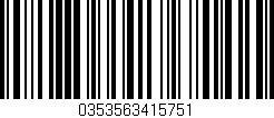 Código de barras (EAN, GTIN, SKU, ISBN): '0353563415751'