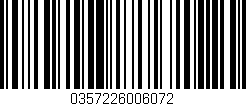 Código de barras (EAN, GTIN, SKU, ISBN): '0357226006072'