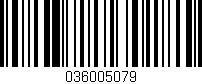 Código de barras (EAN, GTIN, SKU, ISBN): '036005079'