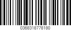 Código de barras (EAN, GTIN, SKU, ISBN): '0368318778180'