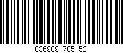 Código de barras (EAN, GTIN, SKU, ISBN): '0369891785152'