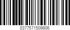 Código de barras (EAN, GTIN, SKU, ISBN): '0377571509806'