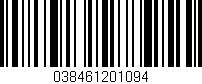 Código de barras (EAN, GTIN, SKU, ISBN): '038461201094'