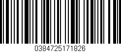 Código de barras (EAN, GTIN, SKU, ISBN): '0384725171826'