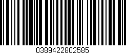 Código de barras (EAN, GTIN, SKU, ISBN): '0389422802585'