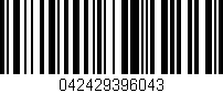 Código de barras (EAN, GTIN, SKU, ISBN): '042429396043'