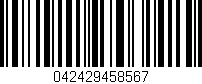 Código de barras (EAN, GTIN, SKU, ISBN): '042429458567'