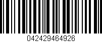 Código de barras (EAN, GTIN, SKU, ISBN): '042429464926'