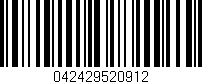 Código de barras (EAN, GTIN, SKU, ISBN): '042429520912'