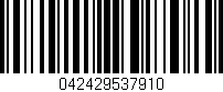 Código de barras (EAN, GTIN, SKU, ISBN): '042429537910'