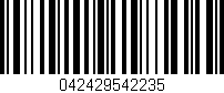 Código de barras (EAN, GTIN, SKU, ISBN): '042429542235'