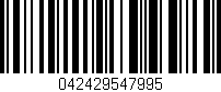 Código de barras (EAN, GTIN, SKU, ISBN): '042429547995'