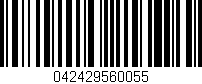 Código de barras (EAN, GTIN, SKU, ISBN): '042429560055'