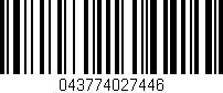 Código de barras (EAN, GTIN, SKU, ISBN): '043774027446'