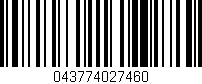 Código de barras (EAN, GTIN, SKU, ISBN): '043774027460'