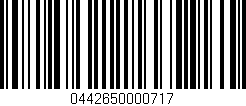 Código de barras (EAN, GTIN, SKU, ISBN): '0442650000717'