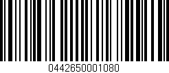 Código de barras (EAN, GTIN, SKU, ISBN): '0442650001080'