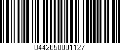 Código de barras (EAN, GTIN, SKU, ISBN): '0442650001127'