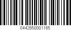 Código de barras (EAN, GTIN, SKU, ISBN): '0442650001165'