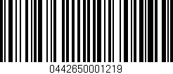 Código de barras (EAN, GTIN, SKU, ISBN): '0442650001219'