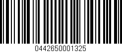 Código de barras (EAN, GTIN, SKU, ISBN): '0442650001325'