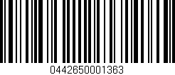 Código de barras (EAN, GTIN, SKU, ISBN): '0442650001363'