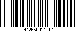 Código de barras (EAN, GTIN, SKU, ISBN): '0442650011317'
