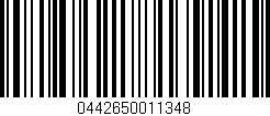 Código de barras (EAN, GTIN, SKU, ISBN): '0442650011348'