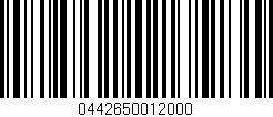 Código de barras (EAN, GTIN, SKU, ISBN): '0442650012000'