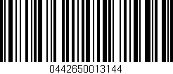 Código de barras (EAN, GTIN, SKU, ISBN): '0442650013144'