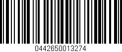 Código de barras (EAN, GTIN, SKU, ISBN): '0442650013274'