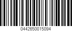 Código de barras (EAN, GTIN, SKU, ISBN): '0442650015094'