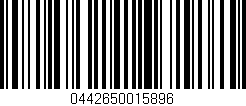 Código de barras (EAN, GTIN, SKU, ISBN): '0442650015896'