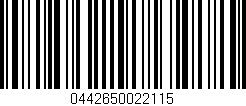 Código de barras (EAN, GTIN, SKU, ISBN): '0442650022115'