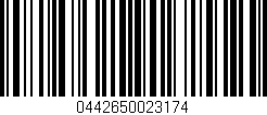 Código de barras (EAN, GTIN, SKU, ISBN): '0442650023174'