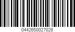 Código de barras (EAN, GTIN, SKU, ISBN): '0442650027028'