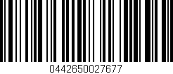 Código de barras (EAN, GTIN, SKU, ISBN): '0442650027677'