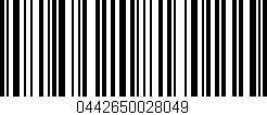 Código de barras (EAN, GTIN, SKU, ISBN): '0442650028049'