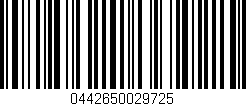 Código de barras (EAN, GTIN, SKU, ISBN): '0442650029725'