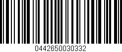Código de barras (EAN, GTIN, SKU, ISBN): '0442650030332'