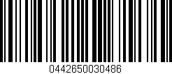 Código de barras (EAN, GTIN, SKU, ISBN): '0442650030486'