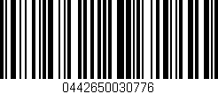 Código de barras (EAN, GTIN, SKU, ISBN): '0442650030776'