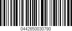 Código de barras (EAN, GTIN, SKU, ISBN): '0442650030790'