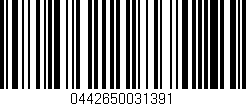 Código de barras (EAN, GTIN, SKU, ISBN): '0442650031391'