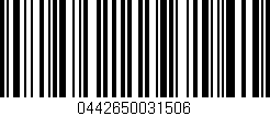 Código de barras (EAN, GTIN, SKU, ISBN): '0442650031506'