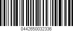 Código de barras (EAN, GTIN, SKU, ISBN): '0442650032336'