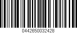 Código de barras (EAN, GTIN, SKU, ISBN): '0442650032428'